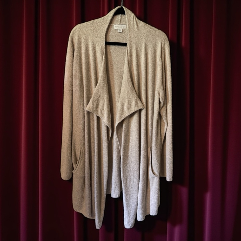 Barefoot Dreams Regular CozyChic Lite Ribbed Island Wrap Cardigan NWOT 1X Cream